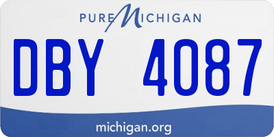 MI license plate DBY4087