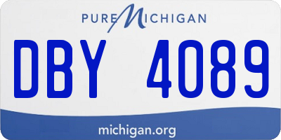 MI license plate DBY4089