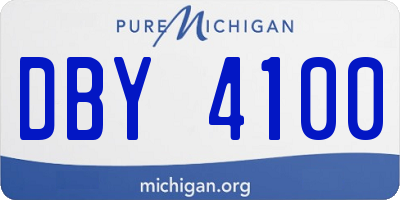 MI license plate DBY4100