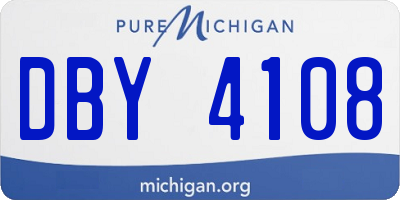 MI license plate DBY4108