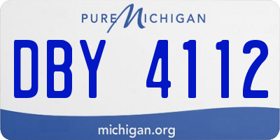 MI license plate DBY4112
