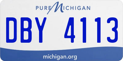MI license plate DBY4113