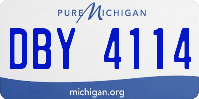 MI license plate DBY4114