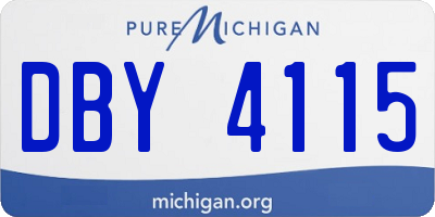 MI license plate DBY4115
