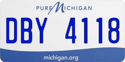 MI license plate DBY4118