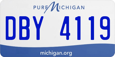 MI license plate DBY4119