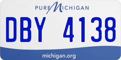 MI license plate DBY4138