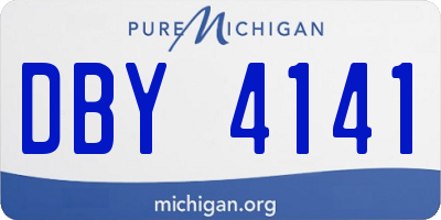 MI license plate DBY4141