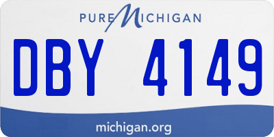 MI license plate DBY4149