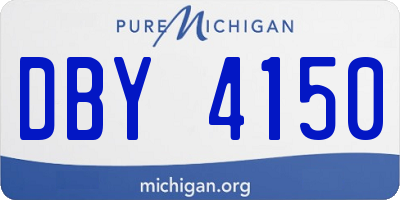 MI license plate DBY4150