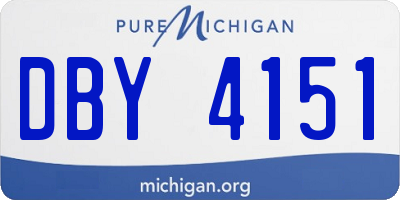 MI license plate DBY4151