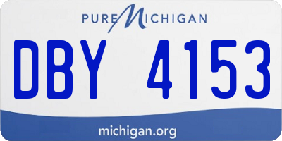 MI license plate DBY4153