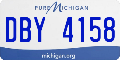 MI license plate DBY4158