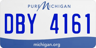 MI license plate DBY4161