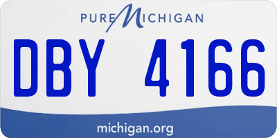MI license plate DBY4166