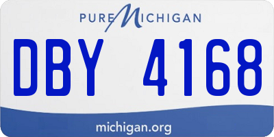 MI license plate DBY4168