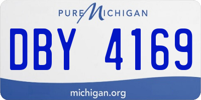 MI license plate DBY4169