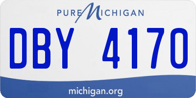 MI license plate DBY4170