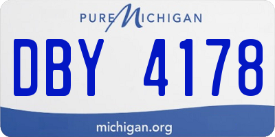 MI license plate DBY4178