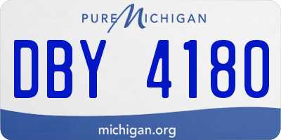 MI license plate DBY4180