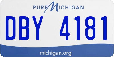MI license plate DBY4181