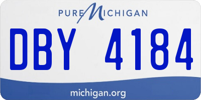MI license plate DBY4184