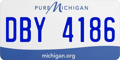 MI license plate DBY4186