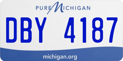 MI license plate DBY4187