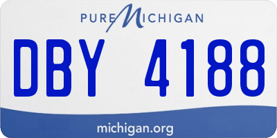 MI license plate DBY4188