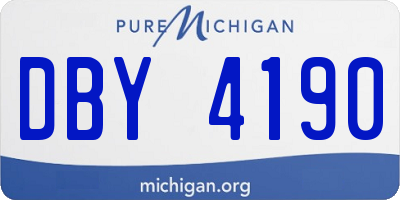 MI license plate DBY4190
