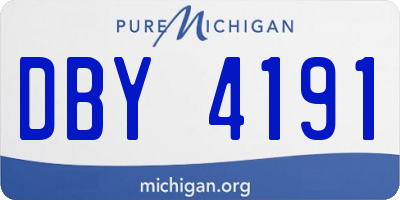 MI license plate DBY4191