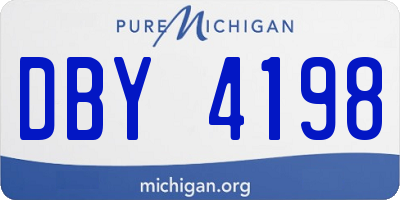 MI license plate DBY4198
