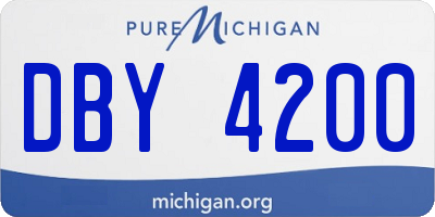 MI license plate DBY4200