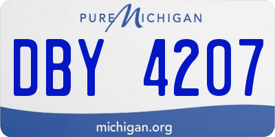 MI license plate DBY4207