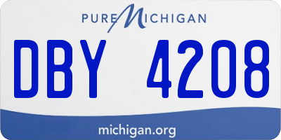 MI license plate DBY4208