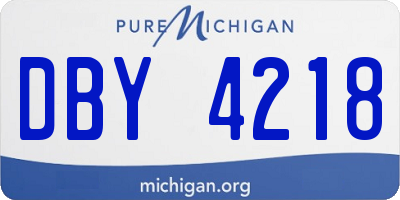 MI license plate DBY4218