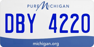 MI license plate DBY4220