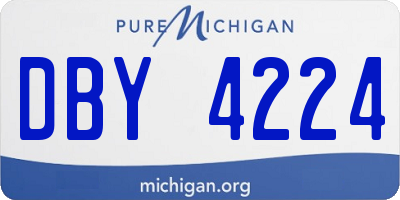 MI license plate DBY4224