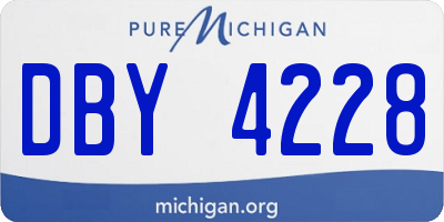 MI license plate DBY4228