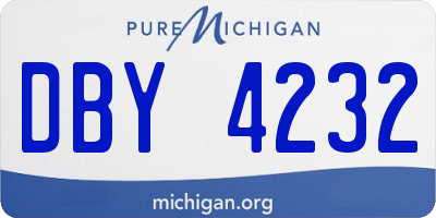 MI license plate DBY4232