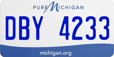 MI license plate DBY4233
