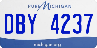 MI license plate DBY4237