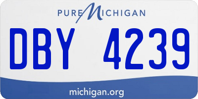 MI license plate DBY4239