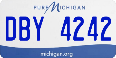 MI license plate DBY4242