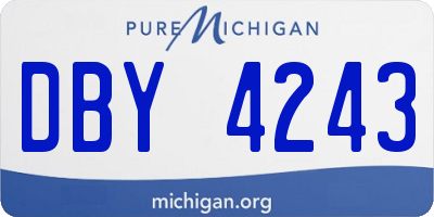 MI license plate DBY4243