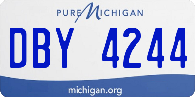 MI license plate DBY4244