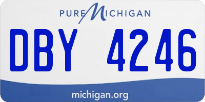 MI license plate DBY4246