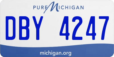 MI license plate DBY4247