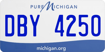 MI license plate DBY4250