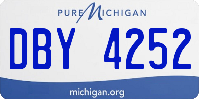 MI license plate DBY4252